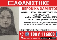 Συναγερμός για την εξαφάνιση της 13χρονης Βερόνικα από το Χαλάνδρι